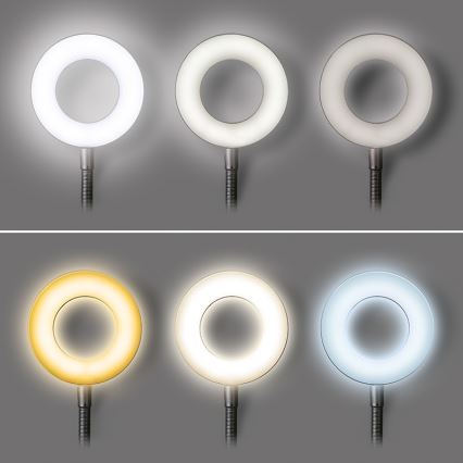 Brilagi -LED Hämardatav valgusti klambriga ORBELA LED/8W/230V 3000/4000/5000K must