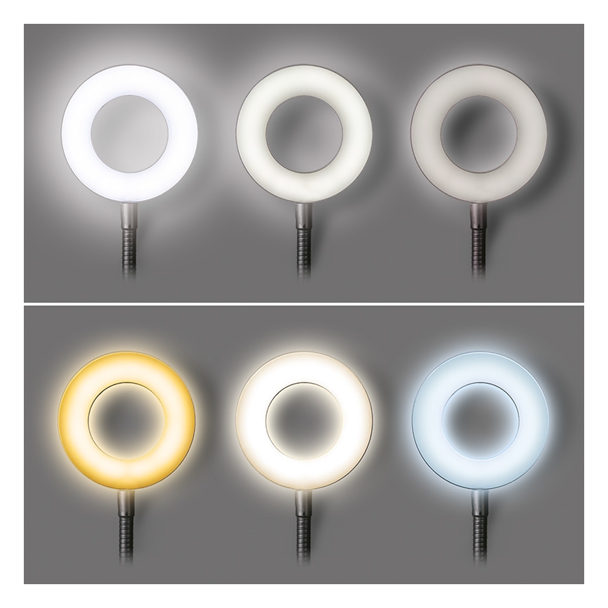 Brilagi -LED Hämardatav valgusti klambriga ORBELA LED/8W/230V 3000/4000/5000K must