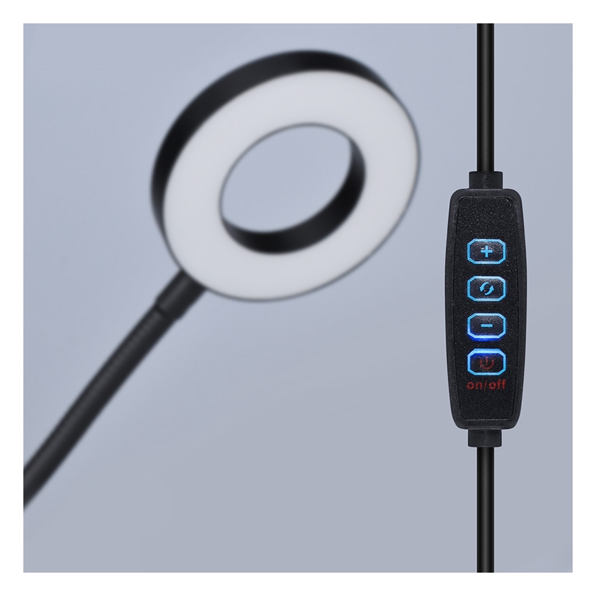 Brilagi -LED Hämardatav valgusti klambriga ORBELA LED/8W/230V 3000/4000/5000K must