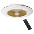 Brilagi - LED Hämardatav valgusti koos ventilaatoriga AURA LED/38W/230V 3000-6000K kuldne + pult