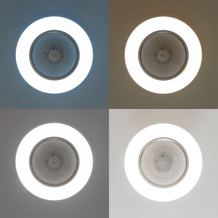 Brilagi - LED Hämardatav valgusti koos ventilaatoriga AURA LED/38W/230V 3000-6000K hõbe + pult