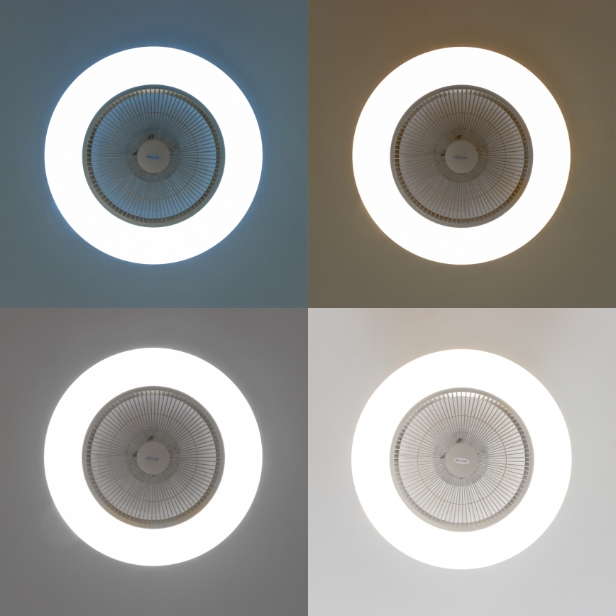 Brilagi - LED Hämardatav valgusti koos ventilaatoriga AURA LED/38W/230V 3000-6000K hõbe + pult
