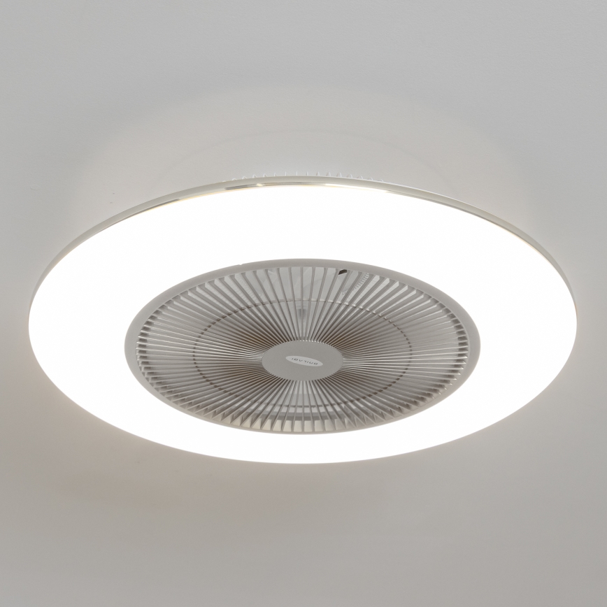 Brilagi - LED Hämardatav valgusti koos ventilaatoriga AURA LED/38W/230V 3000-6000K hõbe + pult