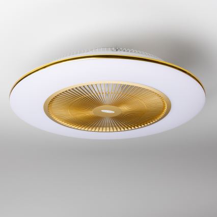 Brilagi - LED Hämardatav valgusti koos ventilaatoriga AURA LED/38W/230V 3000-6000K kuldne + pult