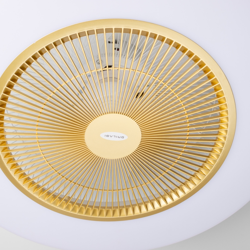 Brilagi - LED Hämardatav valgusti koos ventilaatoriga AURA LED/38W/230V 3000-6000K kuldne + pult