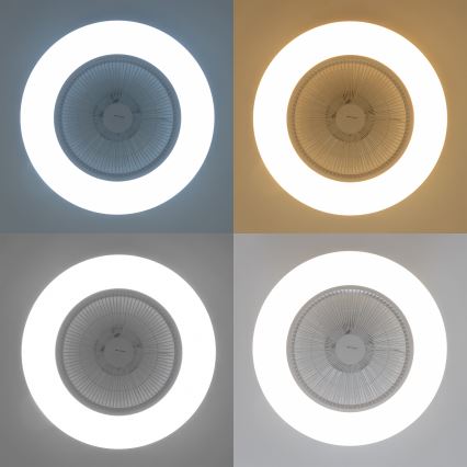 Brilagi - LED Hämardatav valgusti koos ventilaatoriga AURA LED/38W/230V 3000-6500K valge + pult