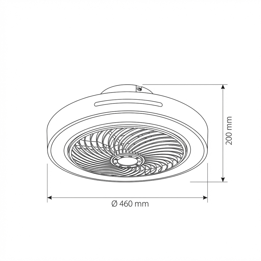 Brilagi - Hämardatav LED-laelamp ventilaatoriga LED/38W/230V 3000-6500K läbimõõt 46 cm valge + kaugjuhtimispult