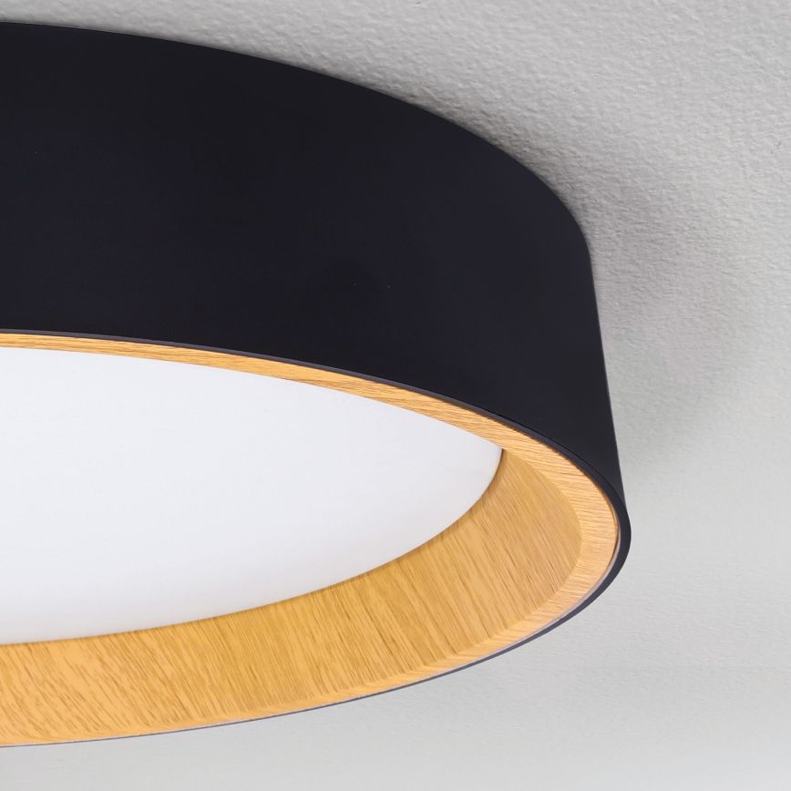Brilagi - LED Hämardatav laevalgusti LARIOS LED/48W/230V 3000-6500K ø 39 cm must + kaugjuhtimispult