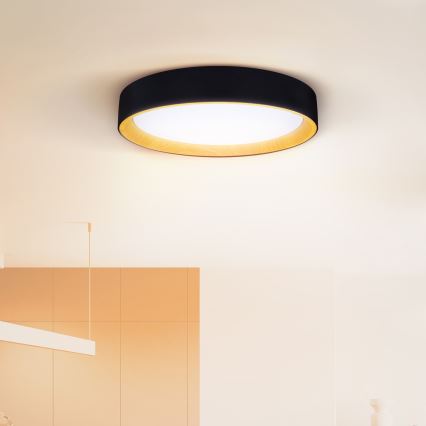Brilagi - LED Hämardatav laevalgusti LARIOS LED/60W/230V 3000-6500K ø 49 cm must + kaugjuhtimispult