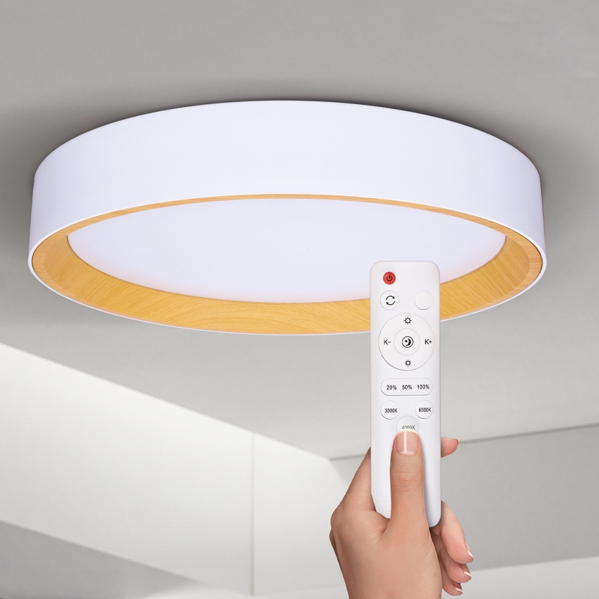Brilagi - LED Hämardatav laevalgusti LARIOS LED/60W/230V 3000-6500K ø 49 cm valge + kaugjuhtimispult