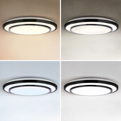 Brilagi - LED Hämardatav laevalgusti LUCIANO LED/48W/230V 3000-6500K ø 39 cm must + kaugjuhtimispult