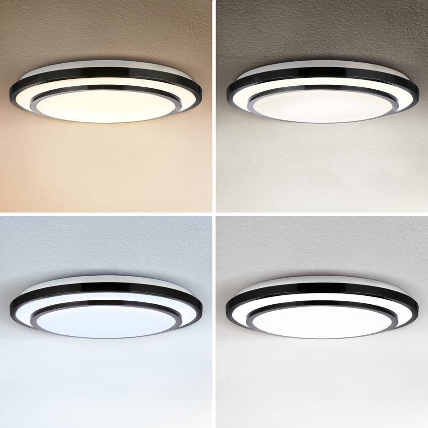 Brilagi - LED Hämardatav laevalgusti LUCIANO LED/48W/230V 3000-6500K ø 39 cm must + kaugjuhtimispult
