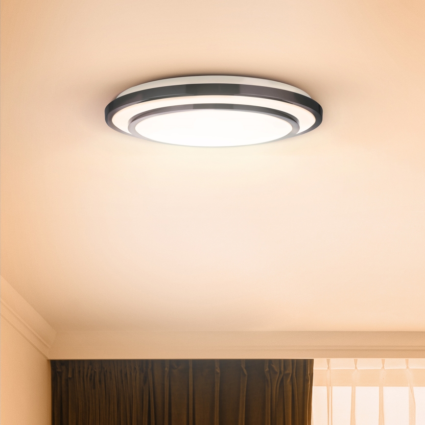 Brilagi - LED Hämardatav laevalgusti LUCIANO LED/48W/230V 3000-6500K ø 39 cm must + kaugjuhtimispult