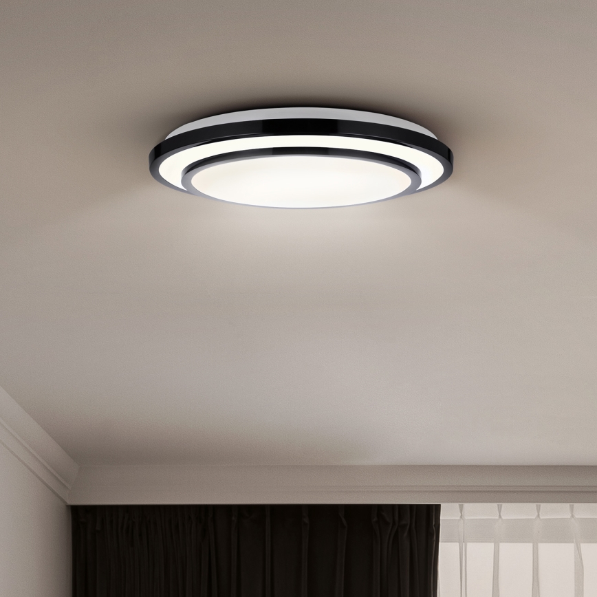 Brilagi - LED Hämardatav laevalgusti LUCIANO LED/48W/230V 3000-6500K ø 39 cm must + kaugjuhtimispult