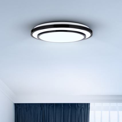 Brilagi - LED Hämardatav laevalgusti LUCIANO LED/48W/230V 3000-6500K ø 39 cm must + kaugjuhtimispult
