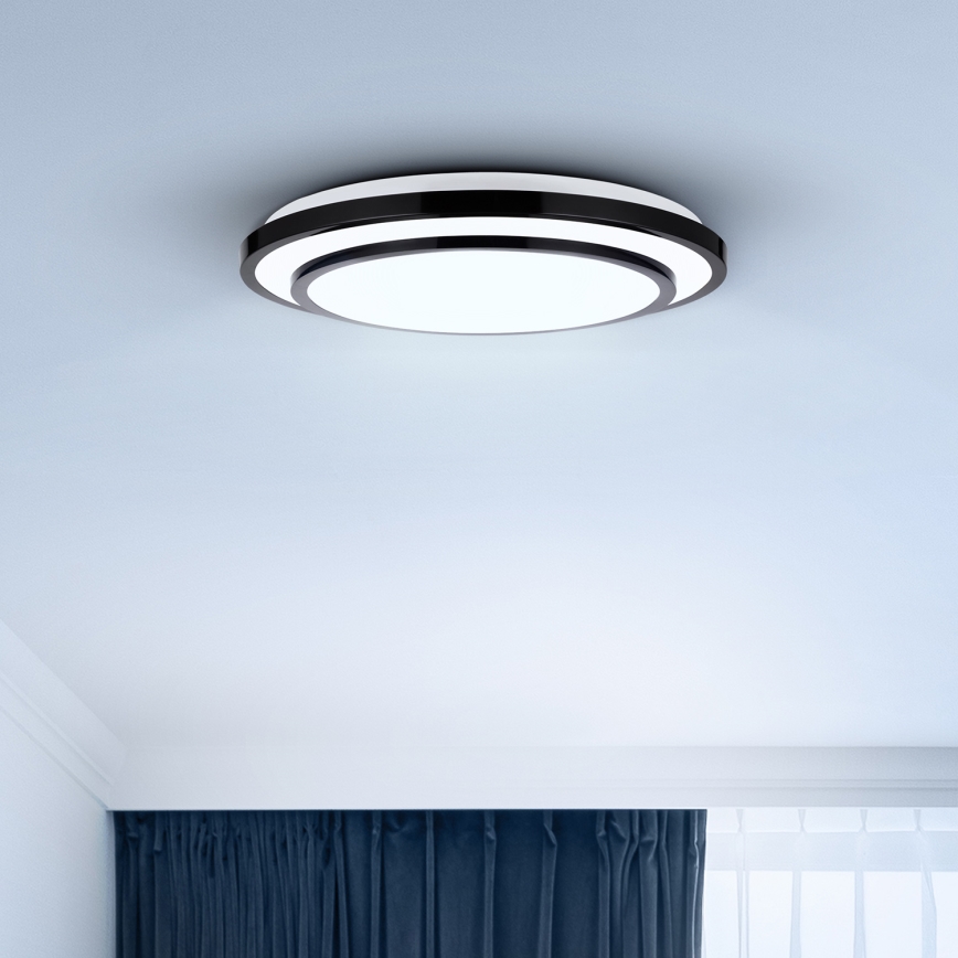 Brilagi - LED Hämardatav laevalgusti LUCIANO LED/48W/230V 3000-6500K ø 39 cm must + kaugjuhtimispult