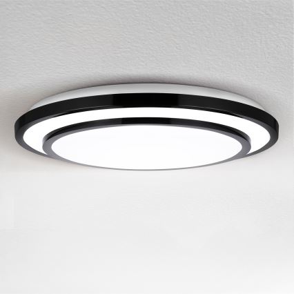 Brilagi - LED Hämardatav laevalgusti LUCIANO LED/48W/230V 3000-6500K ø 39 cm must + kaugjuhtimispult