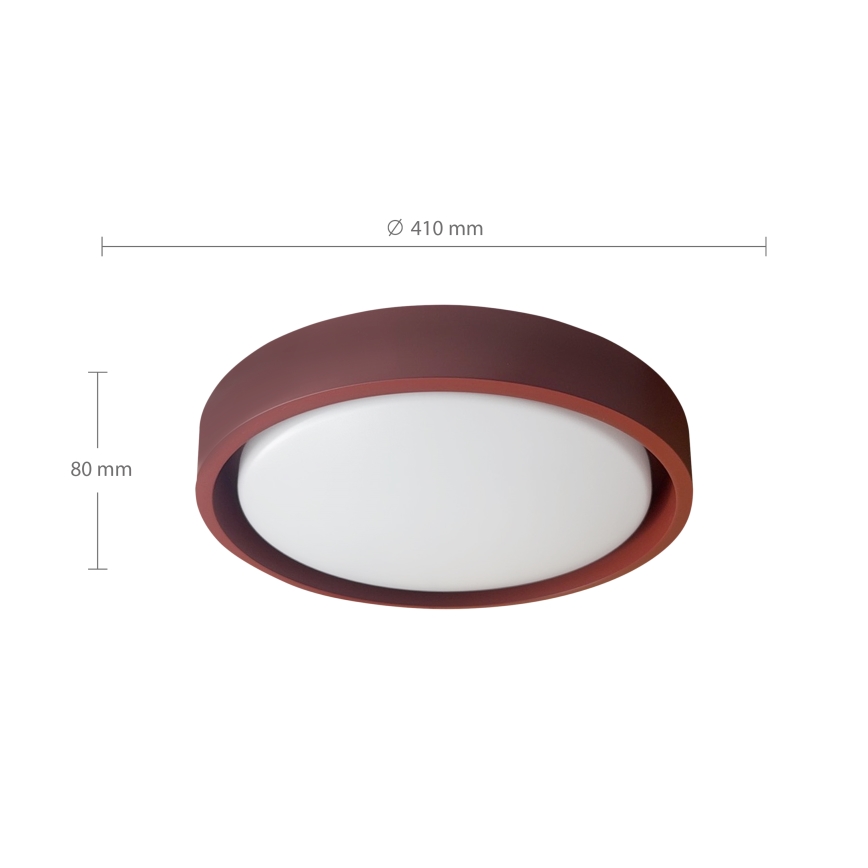 Brilagi - LED hämardatav laelamp MATTEO LED/48W/230V 3000-6500K läbimõõduga 41 cm punane + kaugjuhtimispult
