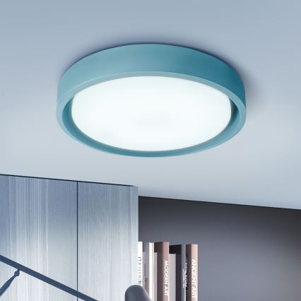 Brilagi - LED hämardatav laevalgusti MATTEO LED/48W/230V 3000-6500K läbimõõt 41 cm türkiissinine + kaugjuhtimispult