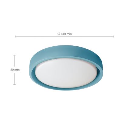 Brilagi - LED hämardatav laevalgusti MATTEO LED/48W/230V 3000-6500K läbimõõt 41 cm türkiissinine + kaugjuhtimispult