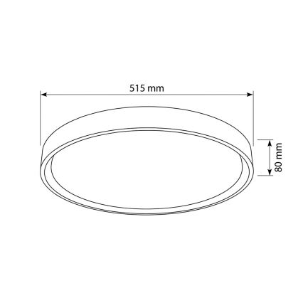 Brilagi - hämardatav LED-laelamp MATTEO LED/60W/230V 3000-6500K läbimõõt 51,5 cm must + kaugjuhtimispult