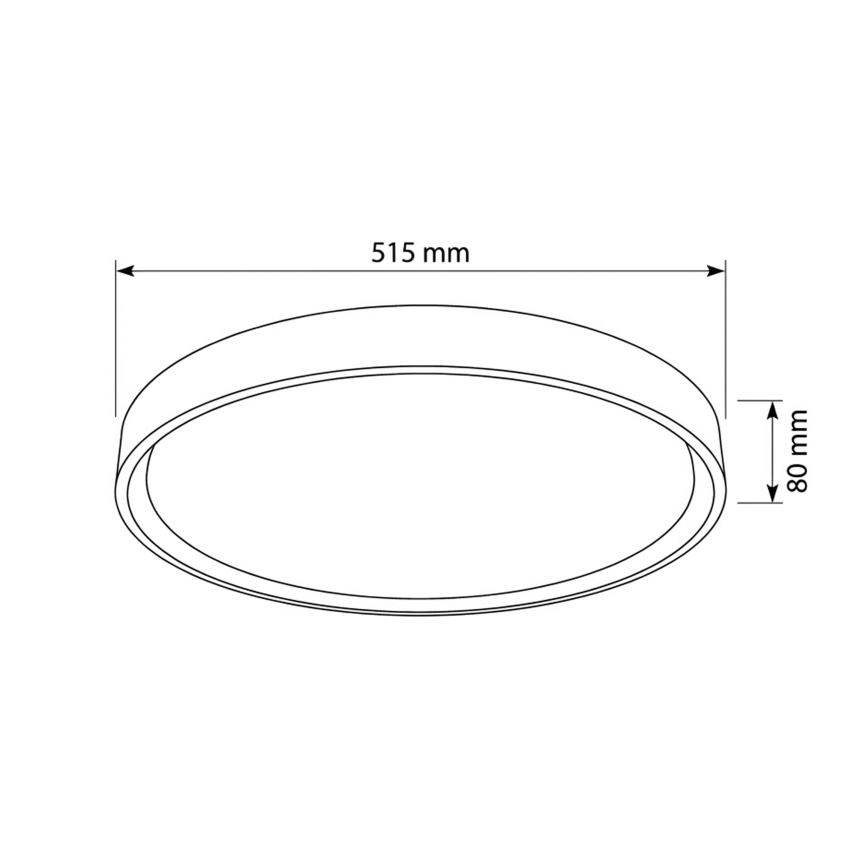 Brilagi - hämardatav LED-laelamp MATTEO LED/60W/230V 3000-6500K läbimõõt 51,5 cm must + kaugjuhtimispult