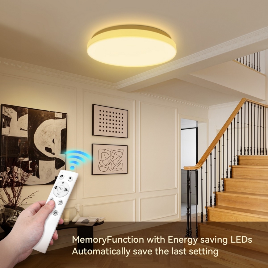 Brilagi - hämardatav LED-laelamp MILKY WAY LED/24W/230V 3000-6500K läbimõõt 38 cm + kaugjuhtimispult