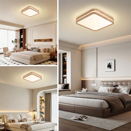 BRILAGI - LED-hämardatav laelamp MOLINA SQUARE LED/48W/230V 3000-6000K tamm 40x40 cm + kaugjuhtimispult