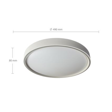 Brilagi - LED-hämardatav laelamp NANCI LED/60W/230V 3000–6500K läbimõõt 49 cm hõbedane + kaugjuhtimispult