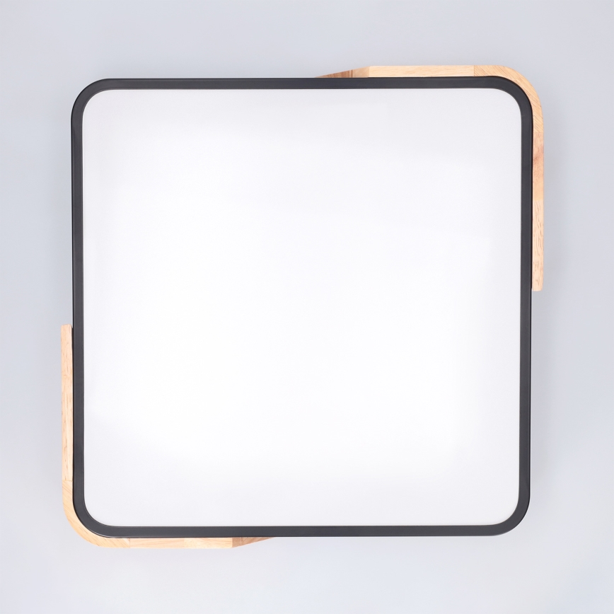Brilagi - LED-hämardatav laelamp PILANA LED/48W/230V 3000-6500K tamm/must 42x42 cm + kaugjuhtimispult