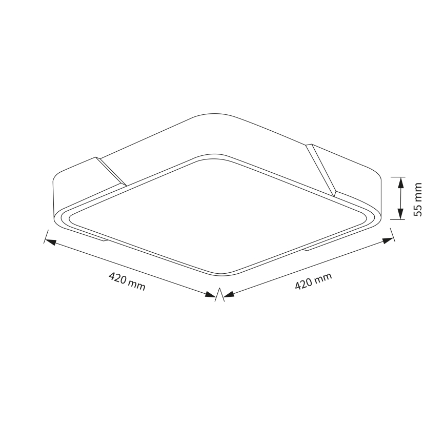 Brilagi - hämardatav LED-laelamp PILANA LED/48W/230V 3000-6500K tamm/valge 42x42 cm + kaugjuhtimispult