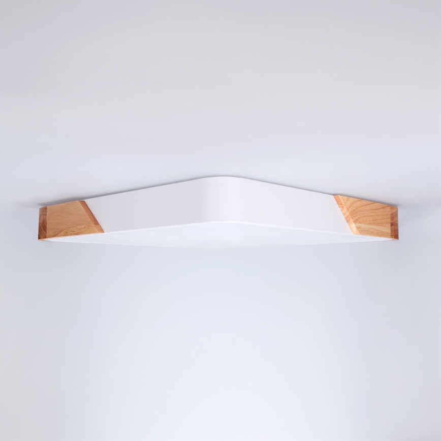 Brilagi - hämardatav LED-laelamp PILANA LED/48W/230V 3000-6500K tamm/valge 42x42 cm + kaugjuhtimispult