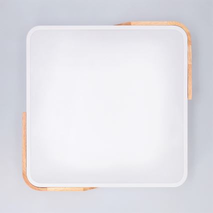 Brilagi - hämardatav LED-laelamp PILANA LED/48W/230V 3000-6500K tamm/valge 42x42 cm + kaugjuhtimispult