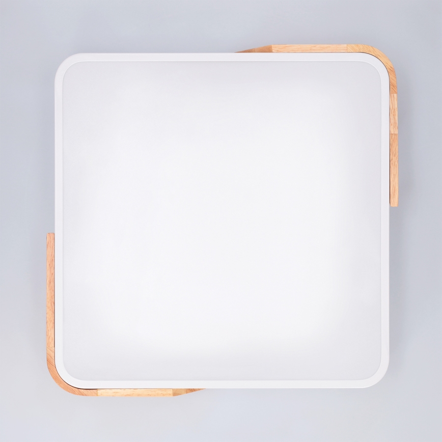 Brilagi - hämardatav LED-laelamp PILANA LED/48W/230V 3000-6500K tamm/valge 42x42 cm + kaugjuhtimispult