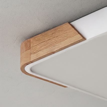 Brilagi - LED-hämardatav laelamp PILANA LED/48W/230V 3000-6500K tamm/valge 56x56 cm + kaugjuhtimispult