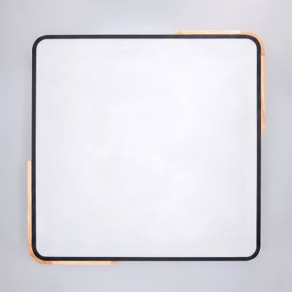 Brilagi - PILANA LED hämardatav laelamp LED/60W/230V 3000-6500K tamm/must 56x56 cm + kaugjuhtimispult