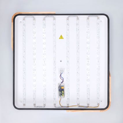 Brilagi - PILANA LED hämardatav laelamp LED/60W/230V 3000-6500K tamm/must 56x56 cm + kaugjuhtimispult