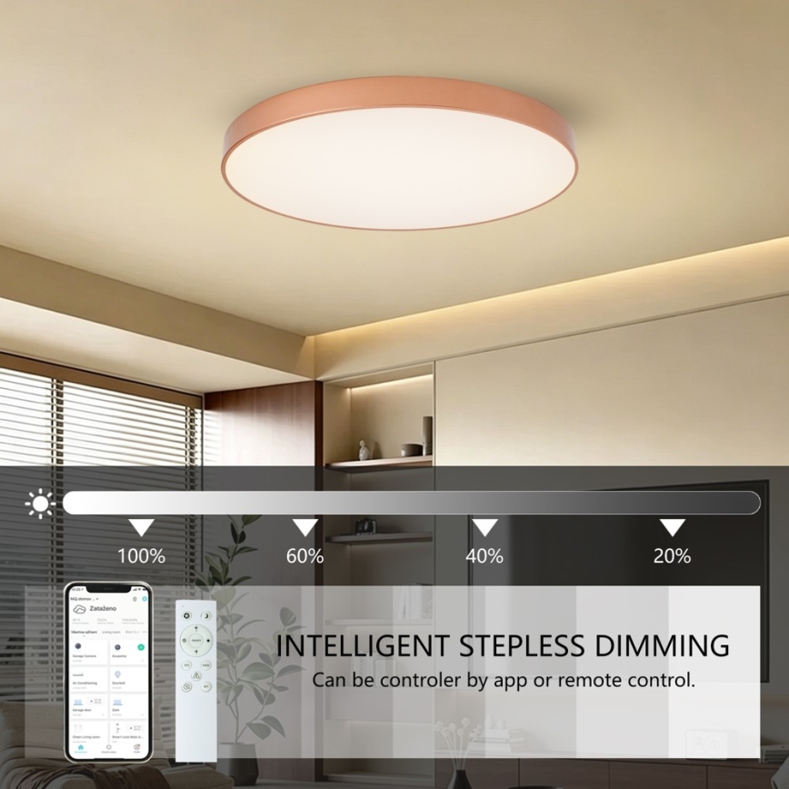 BRILAGI - LED-hämardatav laelamp POOL SMART LED/100 W/230 V 3000–6000 K Ø 80 cm Wi‑Fi Tuya pronks + kaugjuhtimispult