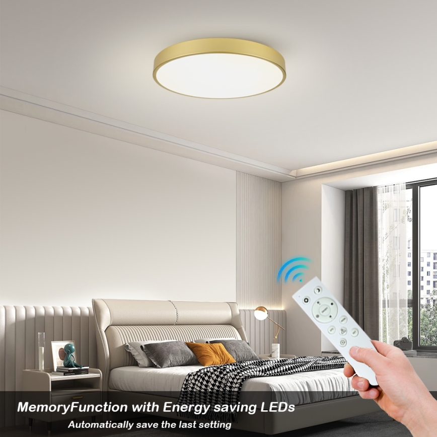 Brilagi - hämardatav LED-laelamp POOL SMART LED/100W/230V 3000-6000K 80 cm kuldne Wi-Fi Tuya + kaugjuhtimispult