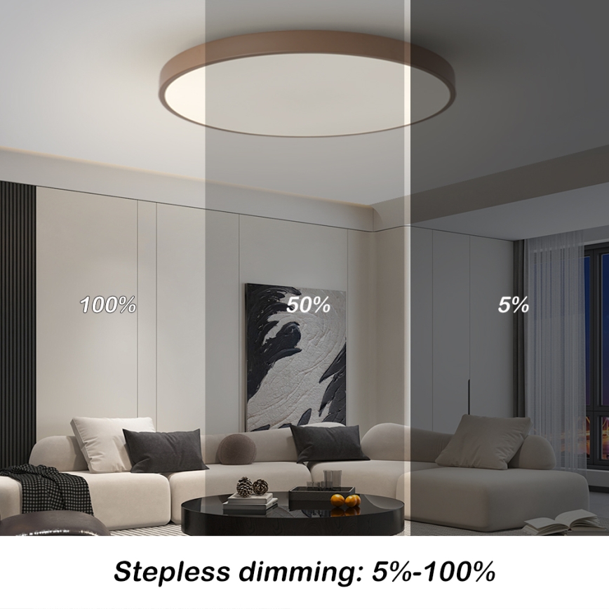 Brilagi - LED-hämardatav valgusti POOL SMART LED/100W/230V läbimõõt 80 cm 3000-6000K Wi-Fi Tuya + kaugjuhtimispult, pruun