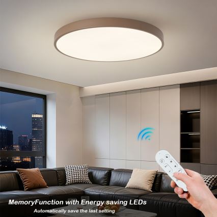 Brilagi - LED-hämardatav valgusti POOL SMART LED/100W/230V läbimõõt 80 cm 3000-6000K Wi-Fi Tuya + kaugjuhtimispult, pruun
