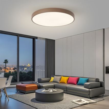 Brilagi - LED-hämardatav valgusti POOL SMART LED/100W/230V läbimõõt 80 cm 3000-6000K Wi-Fi Tuya + kaugjuhtimispult, pruun