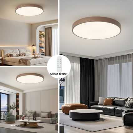 Brilagi - LED-hämardatav valgusti POOL SMART LED/100W/230V läbimõõt 80 cm 3000-6000K Wi-Fi Tuya + kaugjuhtimispult, pruun