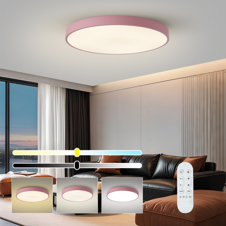 Brilagi - Hämardatav LED-valgusti POOL SMART LED/100W/230V Ø 80 cm 3000–6000K Wi-Fi Tuya + kaugjuhtimispult roosa