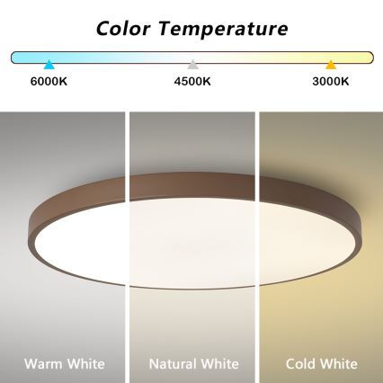 Brilagi - POOL SMART hämardatav LED-valgusti 128 W, 230 V, läbimõõt 100 cm, Wi‑Fi Tuya + kaugjuhtimispult, pruun