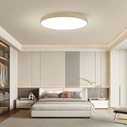 Brilagi - LED hämardatav laelamp POOL SMART LED/128W/230V 3000-6000K 100 cm beež Wi-Fi Tuya + kaugjuhtimispult