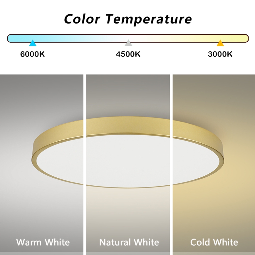 Brilagi - LED hämardatav laelamp POOL SMART LED/128W/230V 3000-6000K 100 cm kuldne Wi-Fi Tuya + kaugjuhtimispult