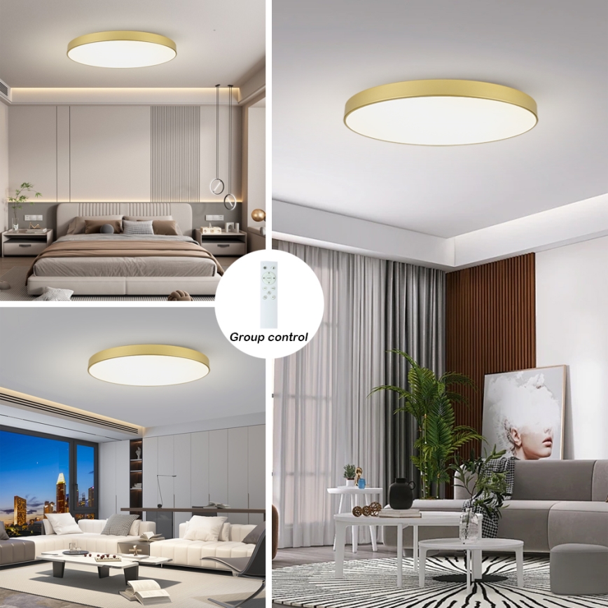Brilagi - LED hämardatav laelamp POOL SMART LED/128W/230V 3000-6000K 100 cm kuldne Wi-Fi Tuya + kaugjuhtimispult