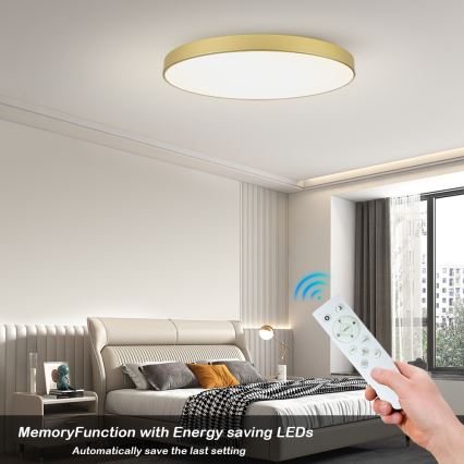 Brilagi - LED hämardatav laelamp POOL SMART LED/128W/230V 3000-6000K 100 cm kuldne Wi-Fi Tuya + kaugjuhtimispult