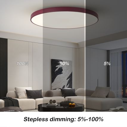 Brilagi - LED hämardatav valgusti POOL SMART LED/128W/230V läbimõõt 100 cm Wi-Fi Tuya + kaugjuhtimispult bordoopunane